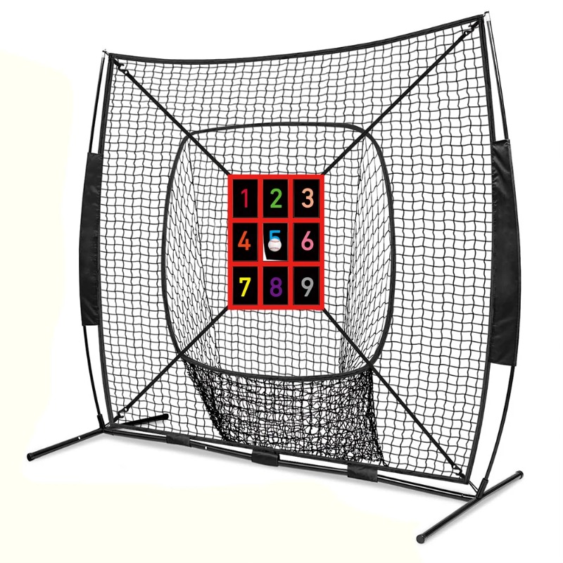 Practice Net Hitting - แผ่นฝึกซ้อมตีเบสบอลแบบปรับได้ 9 โซน (ไม่มีตาข่าย) สำหรับฝึกขว้าง ตี