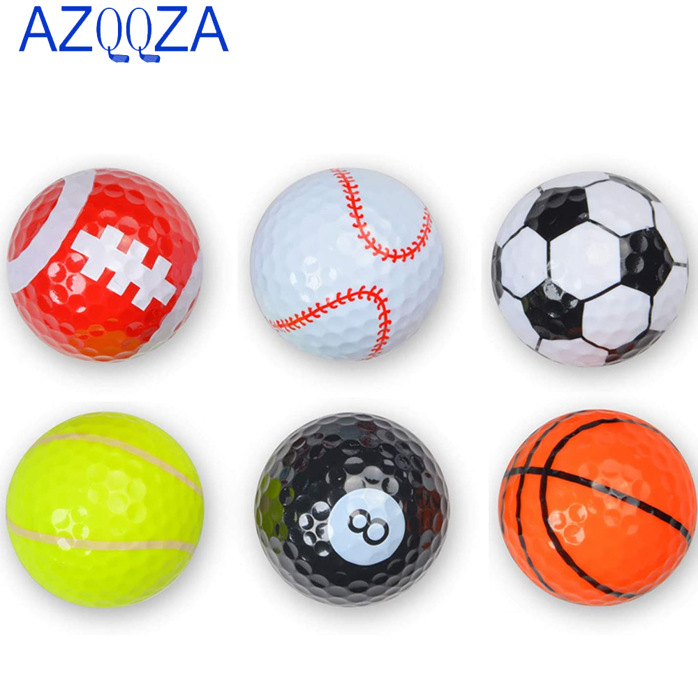 Golf Ball Premium - 6PCS ลูกกอล์ฟการฝึกอบรมกีฬาของขวัญฝึกช่วงใหม่สำหรับนักกอล์ฟเด็กเด็กสีน่ารักในร่มส่วนบุคคลตัวอักษร