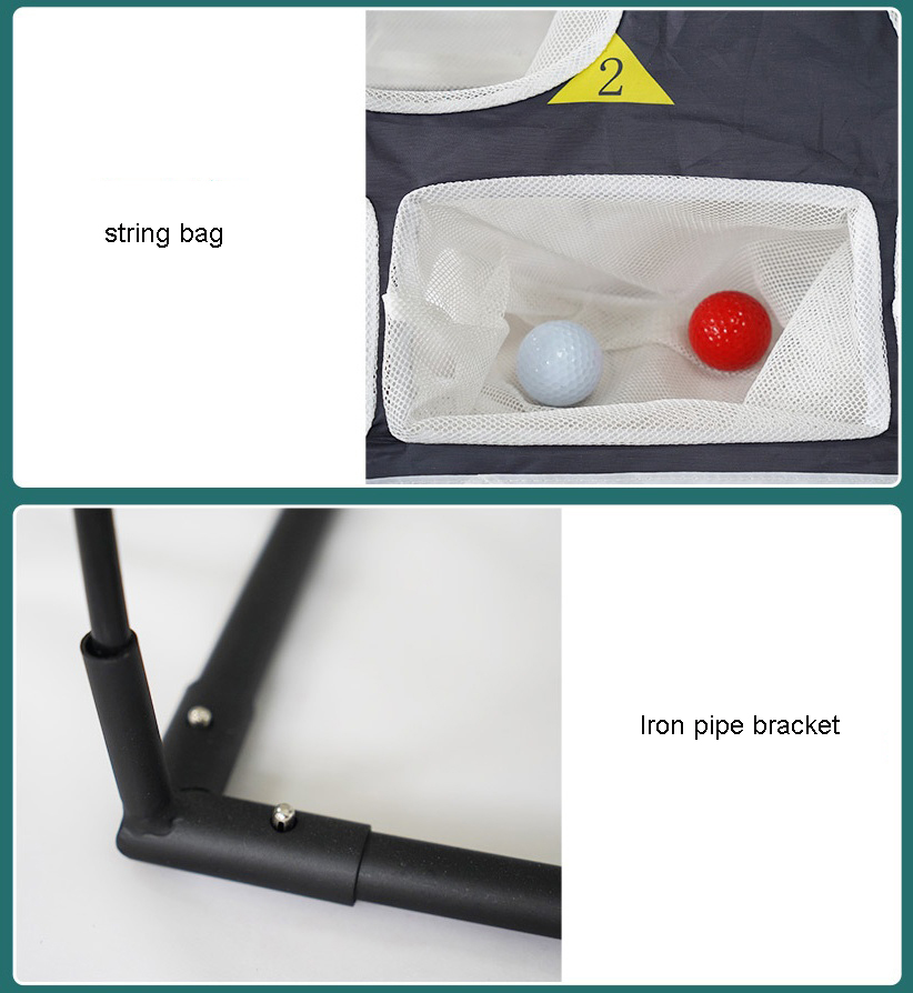 Practice Net Hitting - ตาข่ายฝึกซ้อมกอล์ฟแบบชิปปิ้ง ตาข่ายฝึกซ้อมวงสวิงและตีลูกแบบหลายเป้าหมาย อุปกรณ์ฝึกซ้อมทั้งในร่มและกลางแจ้ง พกพาสะดวกและจัดเก็บง่าย