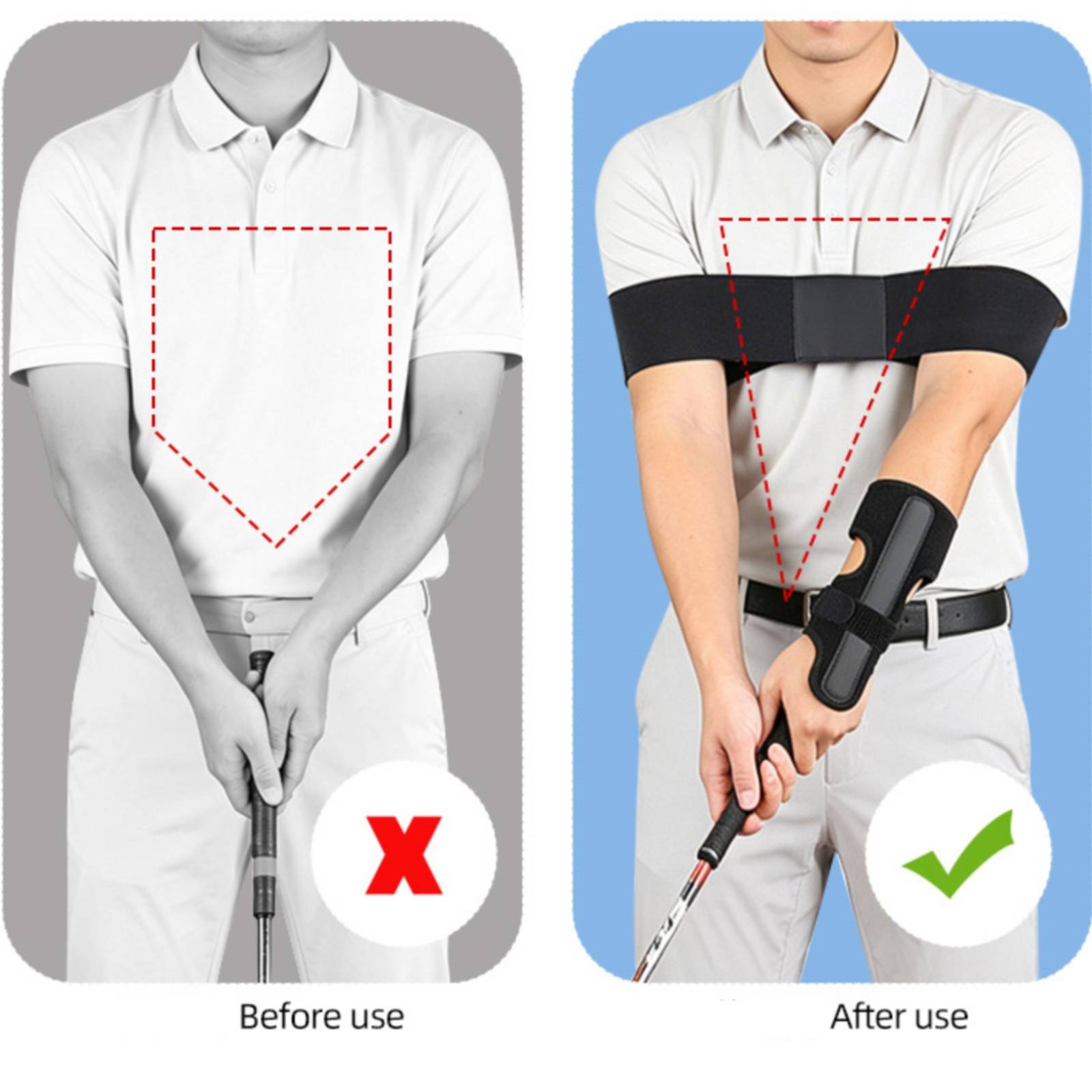 สายรัดช่วยฝึกวงสวิงกอล์ฟ พร้อม - Training Aid Swing บทวิจารณ์และราคา