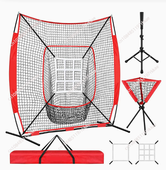 ตาข่ายตีเบสบอลแบบพกพาขนาด 7×7  - Practice Net Hitting บทวิจารณ์และราคา